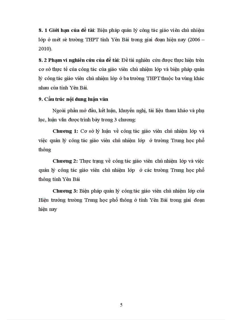 image for page Biện pháp quản lý công tác giáo viên chủ nhiệm lớp ở một số trường THPT tỉnh Yên Bái trong giai đoạn hiện nay 2006 2010