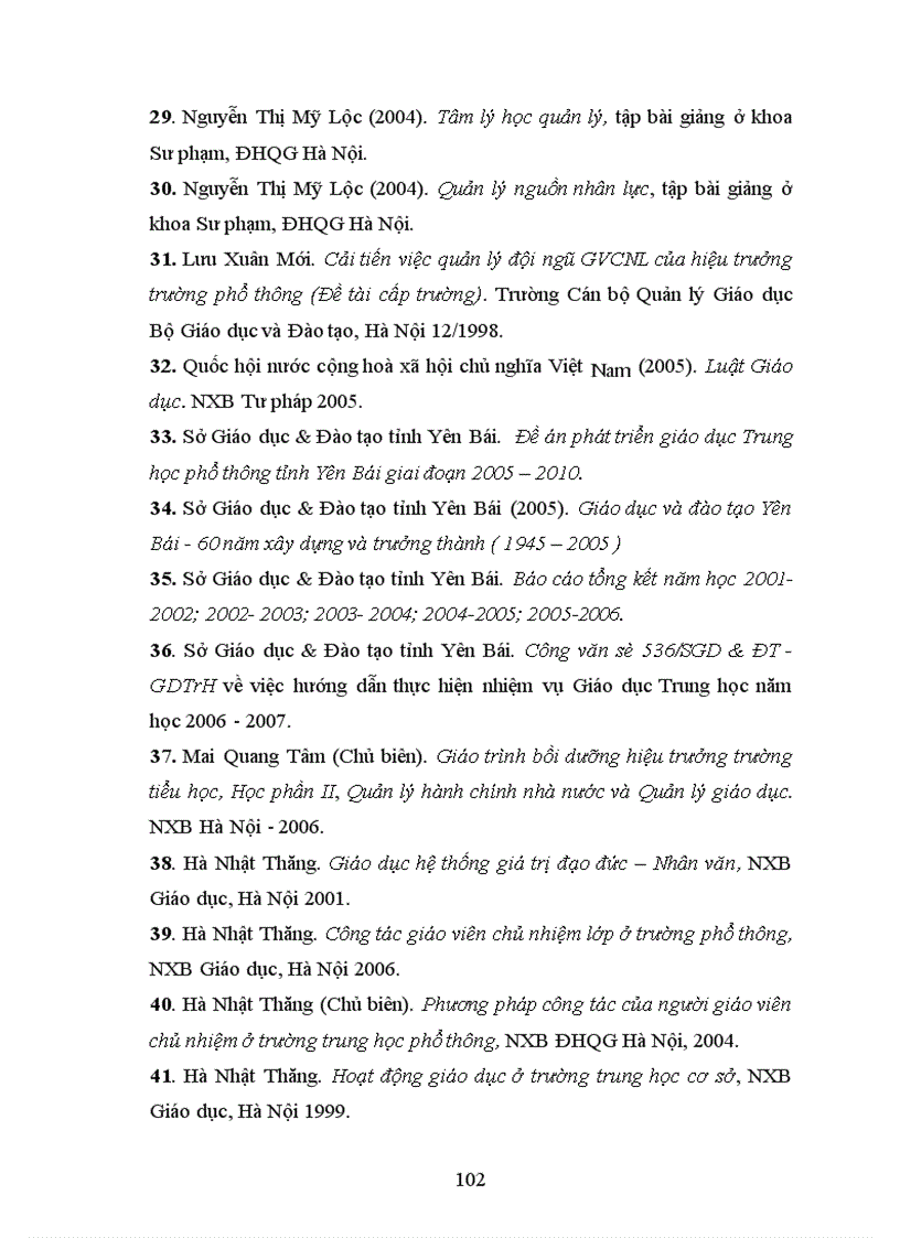 image for page Biện pháp quản lý công tác giáo viên chủ nhiệm lớp ở một số trường THPT tỉnh Yên Bái trong giai đoạn hiện nay 2006 2010