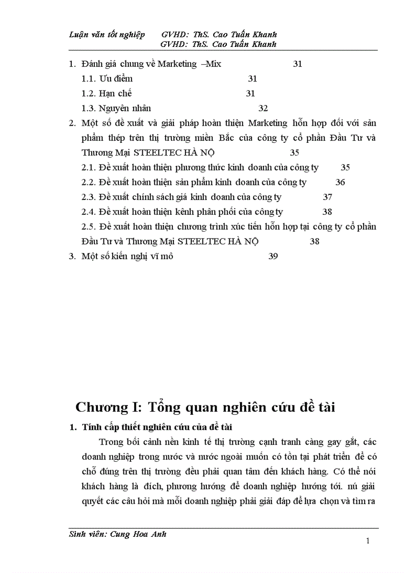 image for page Nghiên cứu tình hình tại công ty cổ phần Đầu Tư và Thương Mại STEELTEC HÀ NỘI