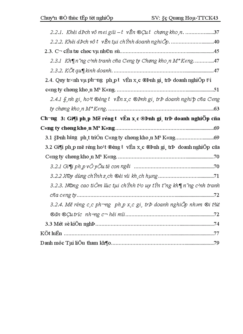 image for page Thực trạng tư vấn xác định giá trị doanh nghiệp tại công ty chứng khoán Mê Kông