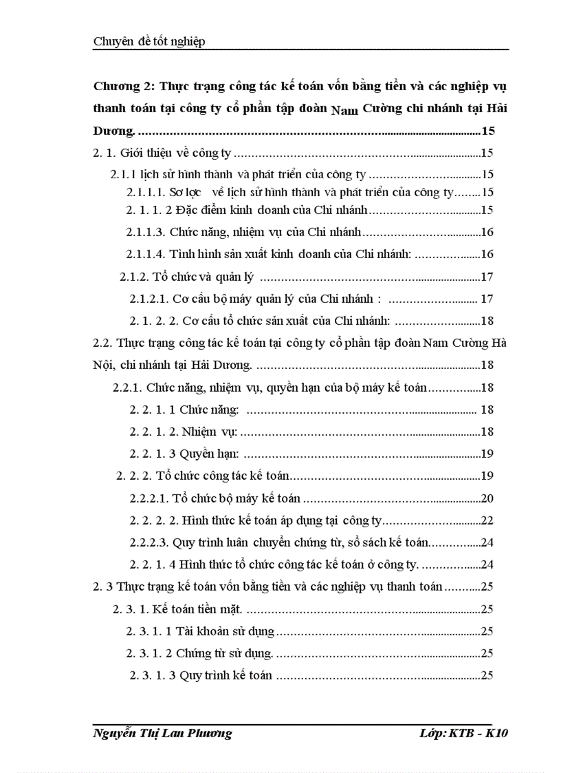 image for page Kế toán vốn bằng tiền và các nghiệp vụ thanh toán tại công ty cổ phần tập đoàn Nam Cường Hà Nội Chi nhánh Hải Dương 1