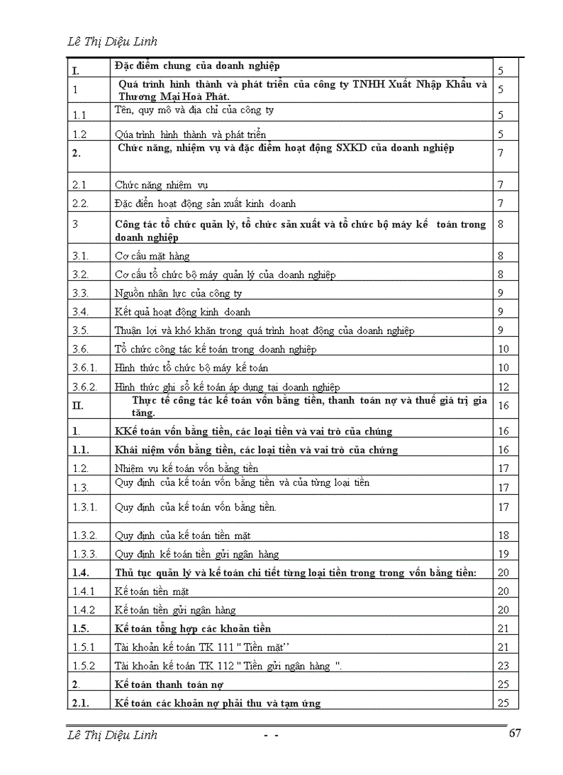 image for page Thực trạng công tác kế toán vốn bằng tiền thanh toán nợ và thuế gía trị gia tăng tại Công ty TNHH Xuất Nhập Khẩu và Thương Mại Hoà Phát 1