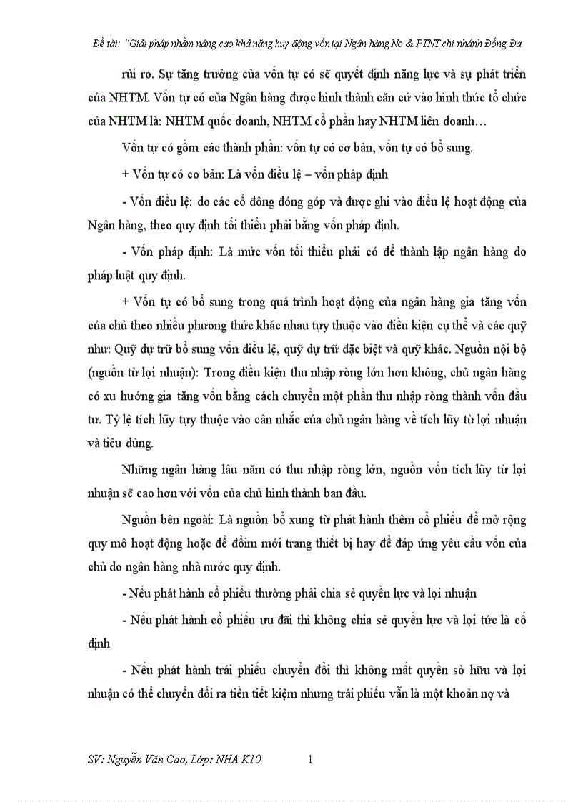 image for page Giải pháp nhằm nâng cao khả năng huy động vốn tại Ngân hàng No PTNT chi nhánh Đống Đa 1
