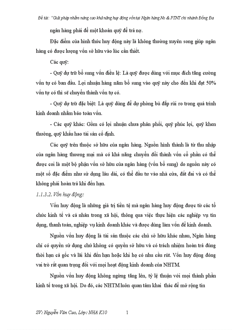 image for page Giải pháp nhằm nâng cao khả năng huy động vốn tại Ngân hàng No PTNT chi nhánh Đống Đa 1