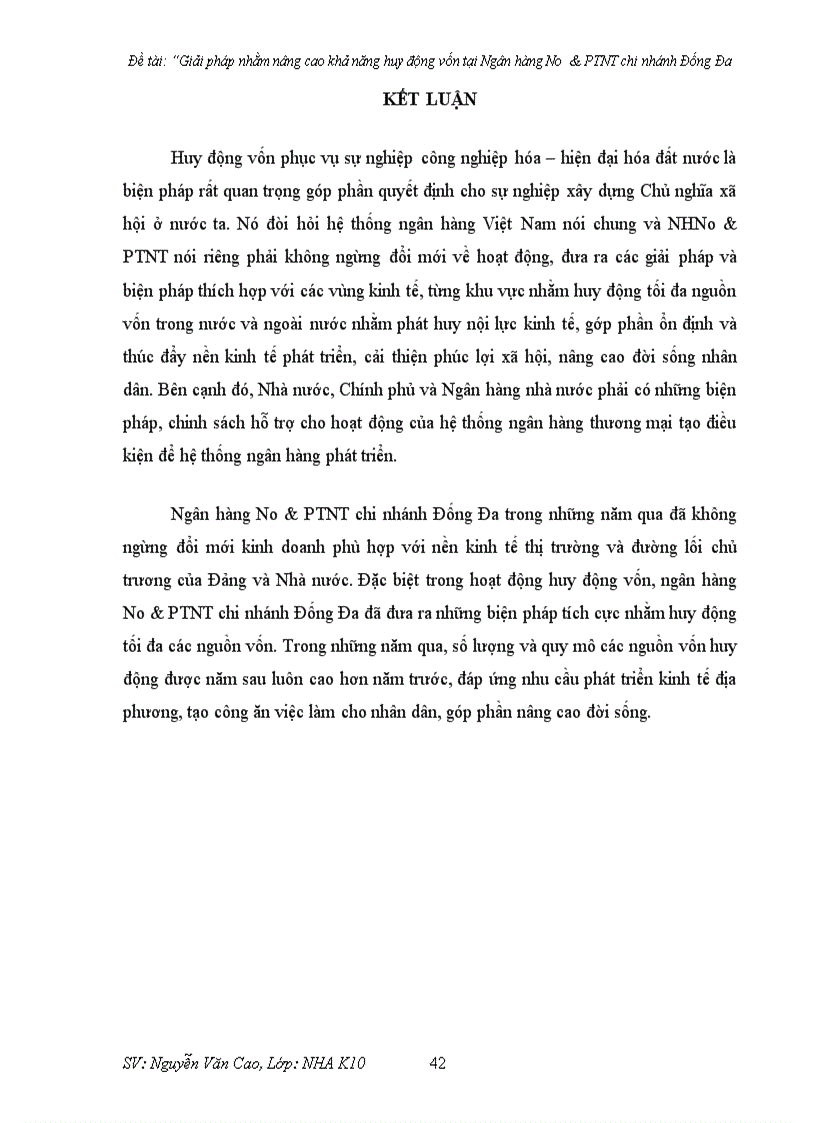 image for page Giải pháp nhằm nâng cao khả năng huy động vốn tại Ngân hàng No PTNT chi nhánh Đống Đa 1