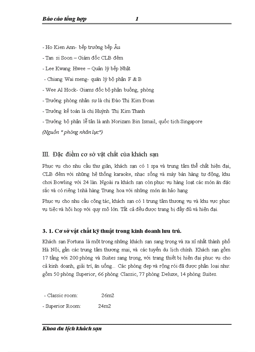 image for page Báo cáo thực tập tổng hợp tại Khách sạn Fortuna Hà Nội