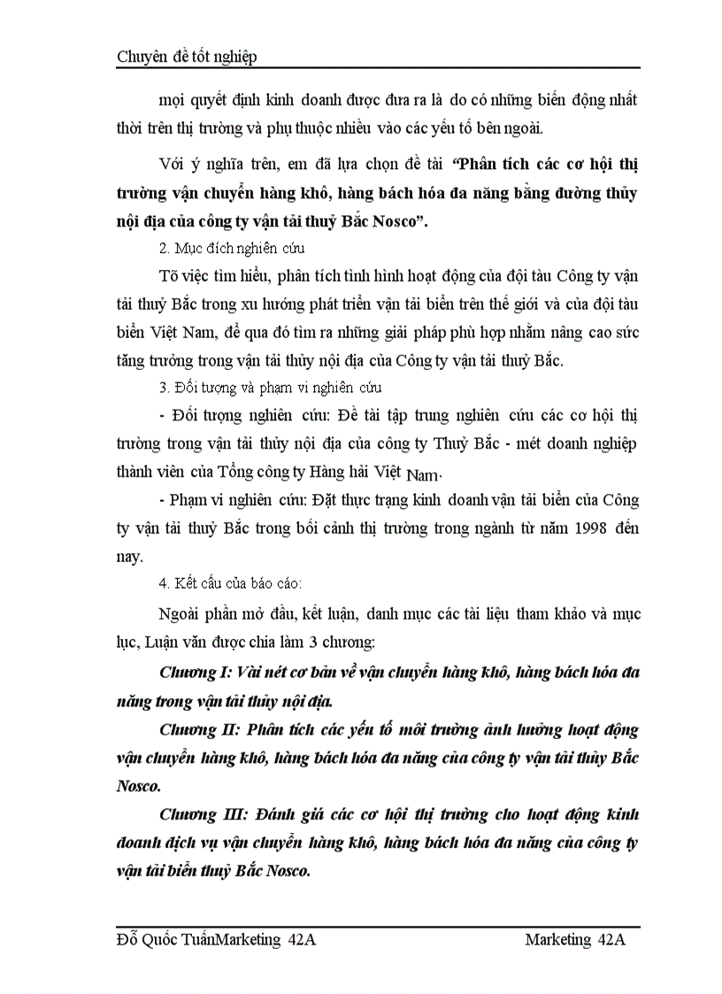 image for page Phân tích các cơ hội thị trường vận chuyển hàng khô hàng bách hóa đa năng bằng đường thủy nội địa của công ty vận tải thuỷ Bắc Nosco