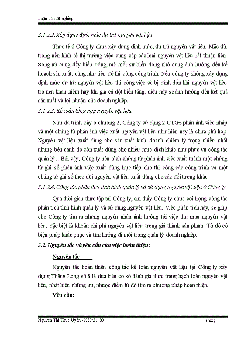 image for page Tổ chức công tác kế toán nguyên vật liệu ở Công ty xây dựng số 8 Thăng Long 1