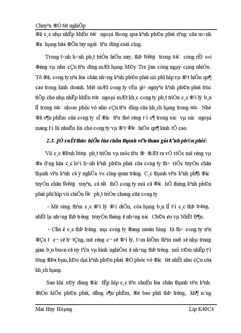 image for page Phát triển tổ chức kênh phân phối sản phẩm tại công ty Cổ Phần Thái Linh 1