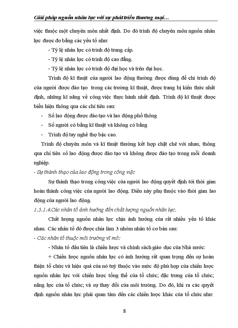 image for page Giải pháp nguồn nhân lực với sự phát triển thương mại