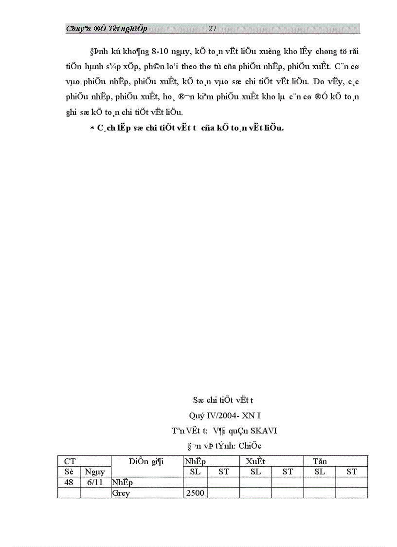 image for page Tổ chức công tác hạch toán nguyên vật liệu ở Công ty Cổ phần may Hồ Gươm 1