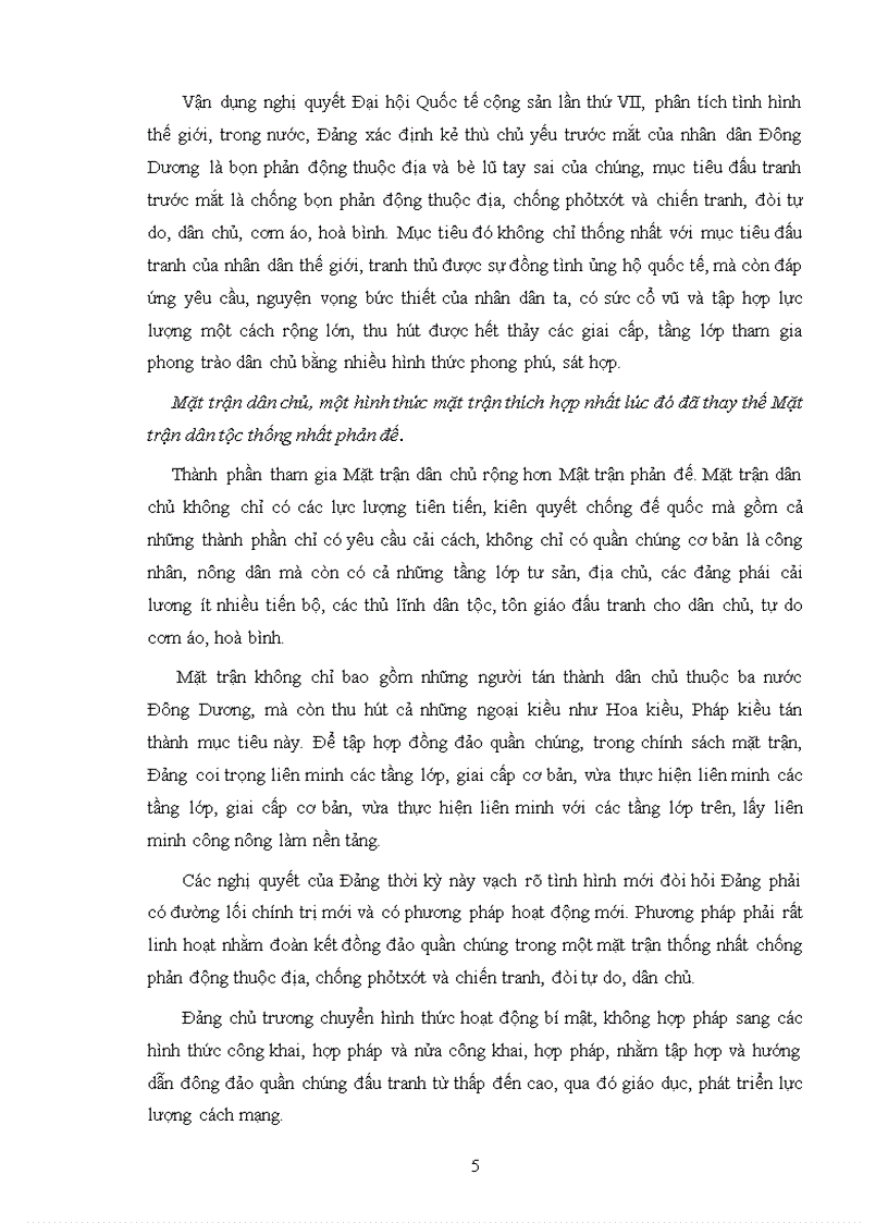 image for page Tiến trình nhận thức và phát triển đường lối Cách Mạng Việt Nam của Đảng thời kỳ 1930 1945