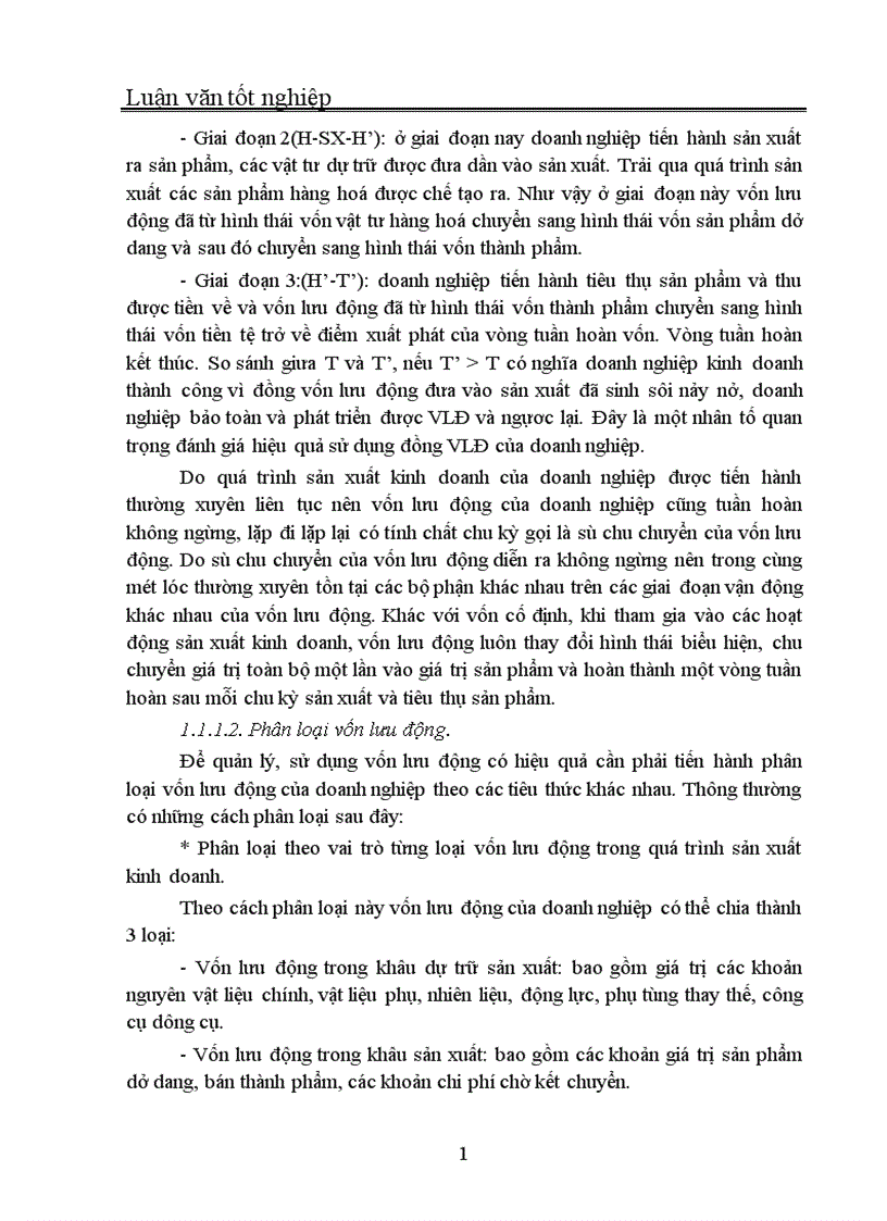 image for page Quản trị và nâng cao hiệu quả sử dụng vốn lưu động tại Công ty In Thương mại Dịch vụ Ngân hàng 1