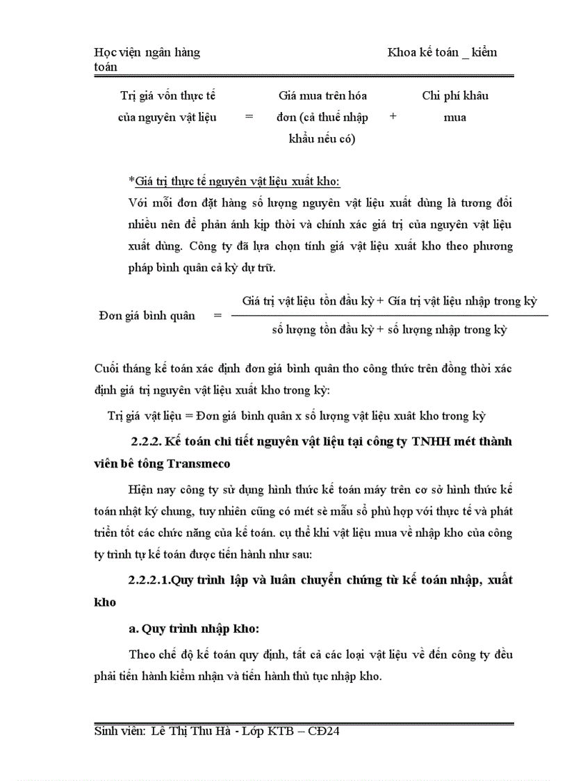 image for page Hoàn thiện công tác kế toán nguyên vật liệu tai công ty TNHH một thành viên bê tông TRANSMECO 1