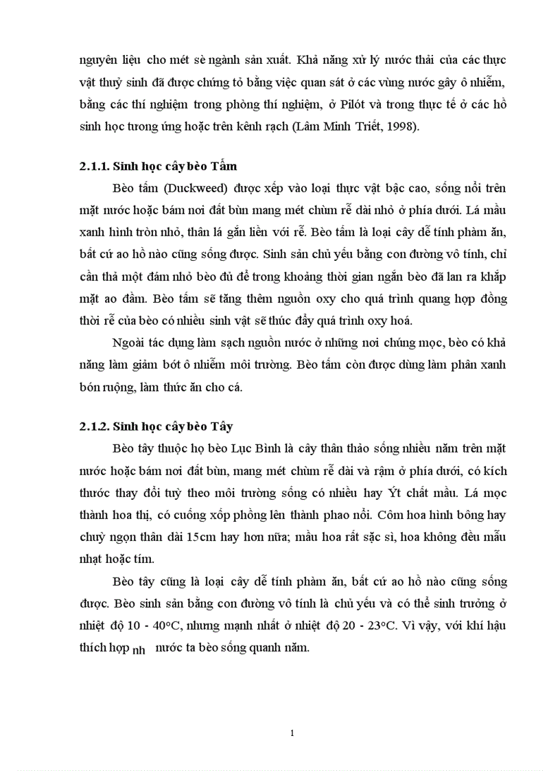 image for page Sử dụng hệ thống hồ sinh học kết hợp với hệ thống lọc qua hào đất để xử lý nước thải có nồng độ chất hữu cơ cao