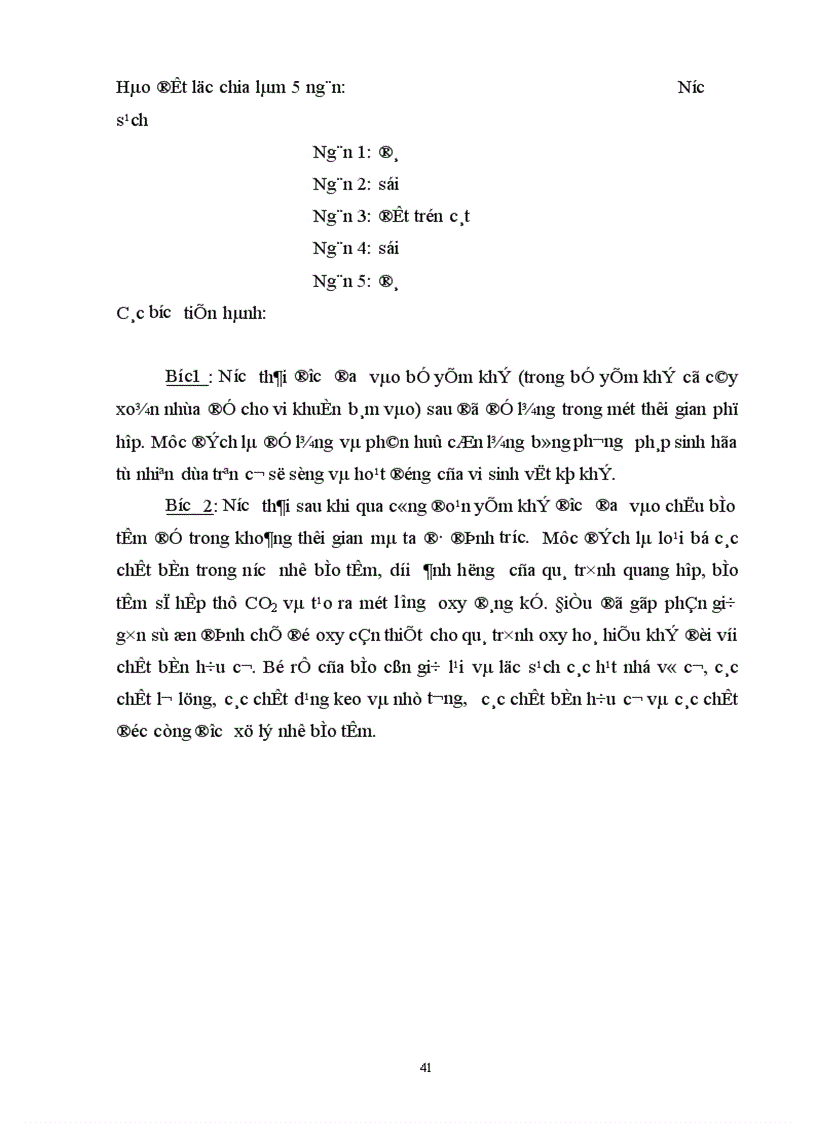 image for page Sử dụng hệ thống hồ sinh học kết hợp với hệ thống lọc qua hào đất để xử lý nước thải có nồng độ chất hữu cơ cao
