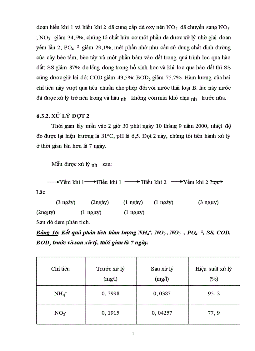 image for page Sử dụng hệ thống hồ sinh học kết hợp với hệ thống lọc qua hào đất để xử lý nước thải có nồng độ chất hữu cơ cao
