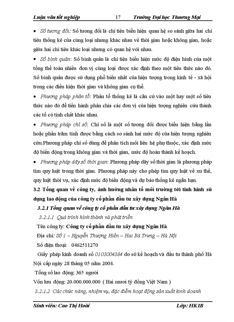 image for page Phân tích tình hình sử dụng lao động tại Công ty cổ phần đầu tư xây dựng Ngân Hà