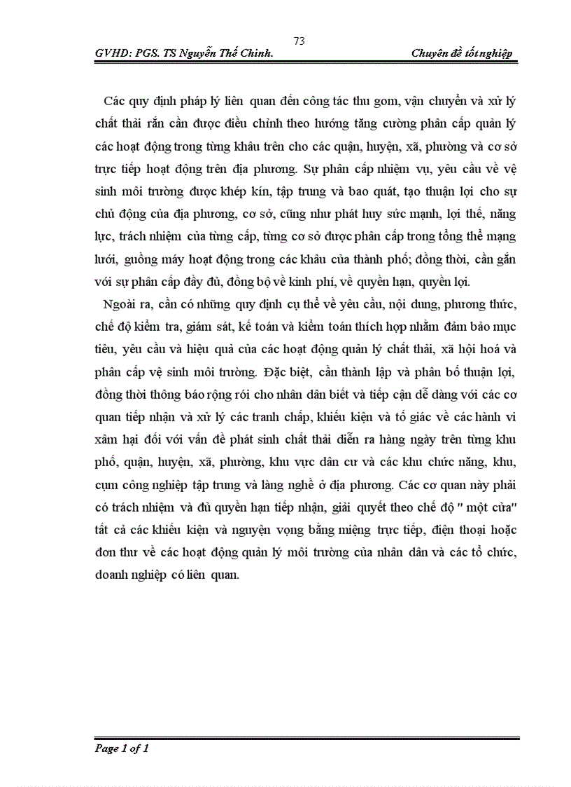 image for page Đánh giá hiệu quả của mô hình thực hiện xã hội hoá công tác thu gom vận chuyển xử lý chất thải rắn tại quận Tây Hồ 1