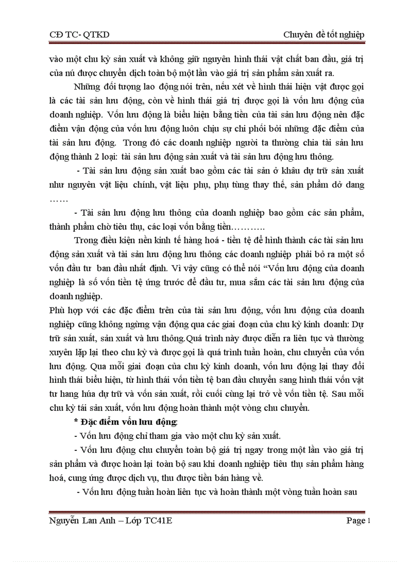 image for page Tình hình huy động và sử dụng vốn lưu động trong Công ty Z49 1