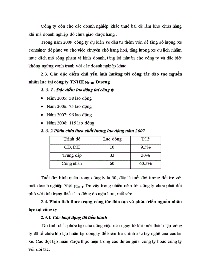 image for page Công tác đào tạo và phát triển nguồn nhân lực tại Công ty TNHH Nam Dương 1