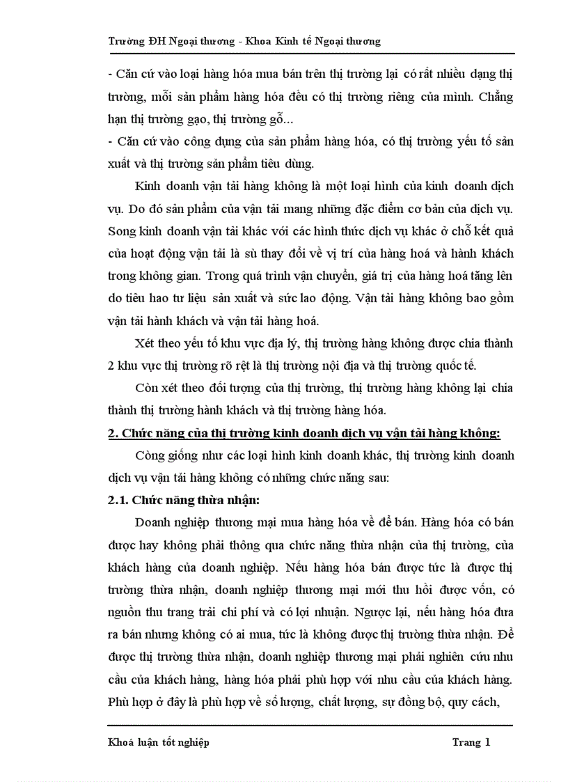 image for page Các phương hướng và biện pháp phát triển thị trường vận tải hàng không của Tổng công ty Hàng không Việt Nam