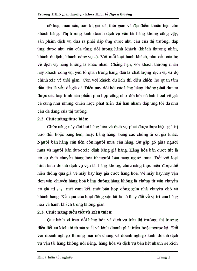 image for page Các phương hướng và biện pháp phát triển thị trường vận tải hàng không của Tổng công ty Hàng không Việt Nam