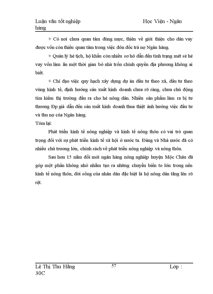 image for page Biện pháp mở rộng và nâng cao hiệu quả cho vay hộ sản xuất ở NHNo PTNT Huyện Mộc Châu 1