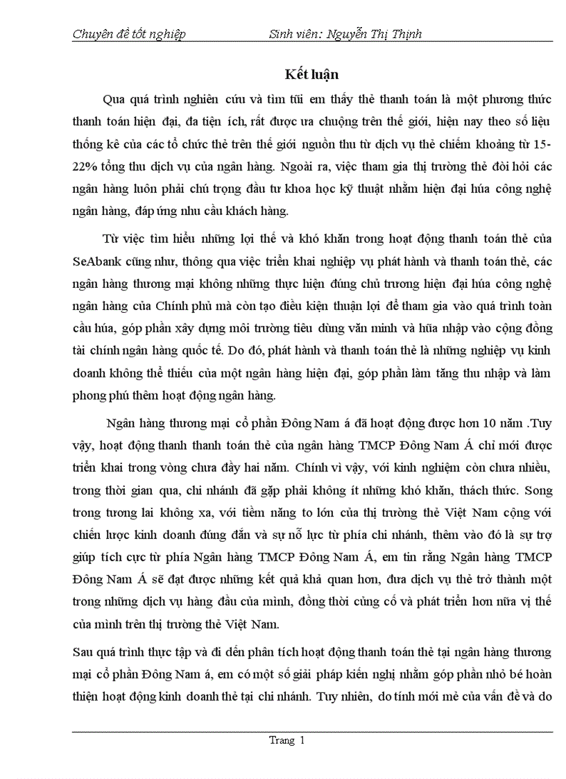 image for page Phát triển hoạt động thanh toán thẻ tại Ngân hàng TMCP Đông Nam Á 1