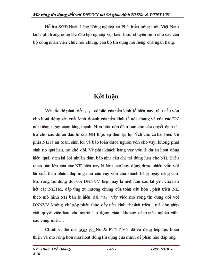 image for page Giải pháp mở rộng tín dụng đối với các doanh nghiệp vừa và nhỏ tại SGD NHNo PTNT VN 1