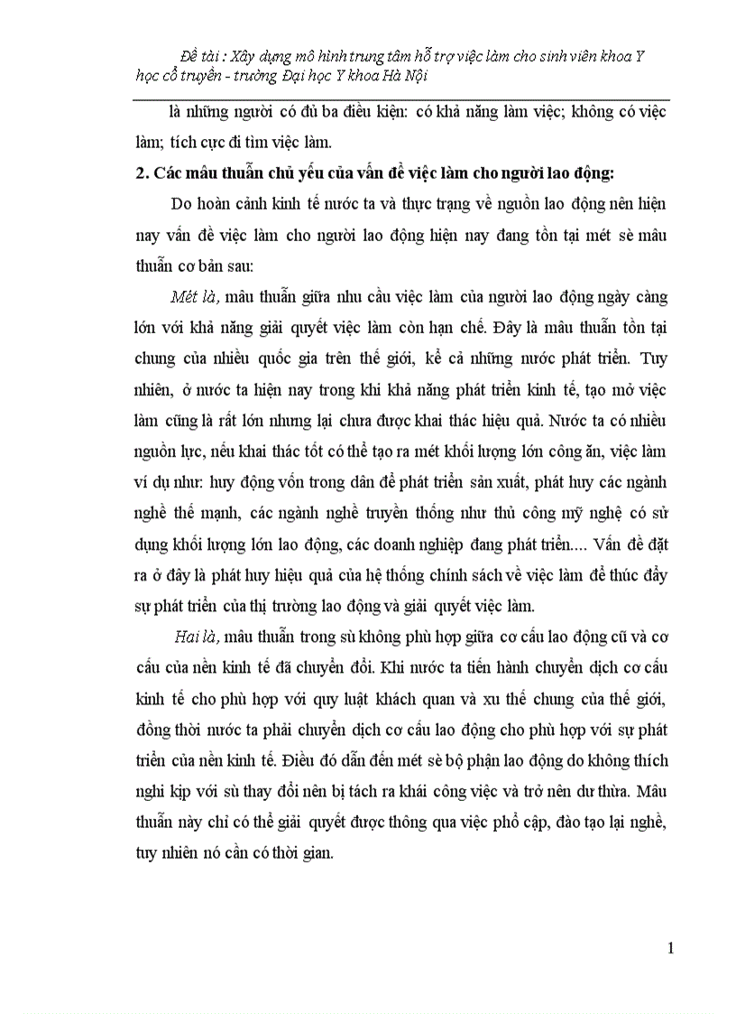 image for page Xây dựng mô hình trung tâm hỗ trợ việc làm cho sinh viên khoa Y học cổ truyền trường Đại học Y khoa Hà Nội