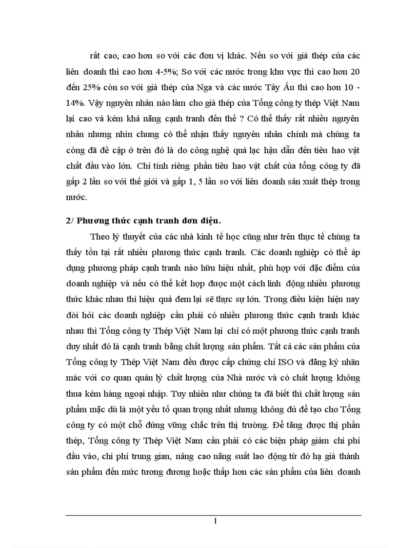 image for page Đầu tư nâng cao khả năng cạnh tranh của Tổng công ty thép Việt Nam 1