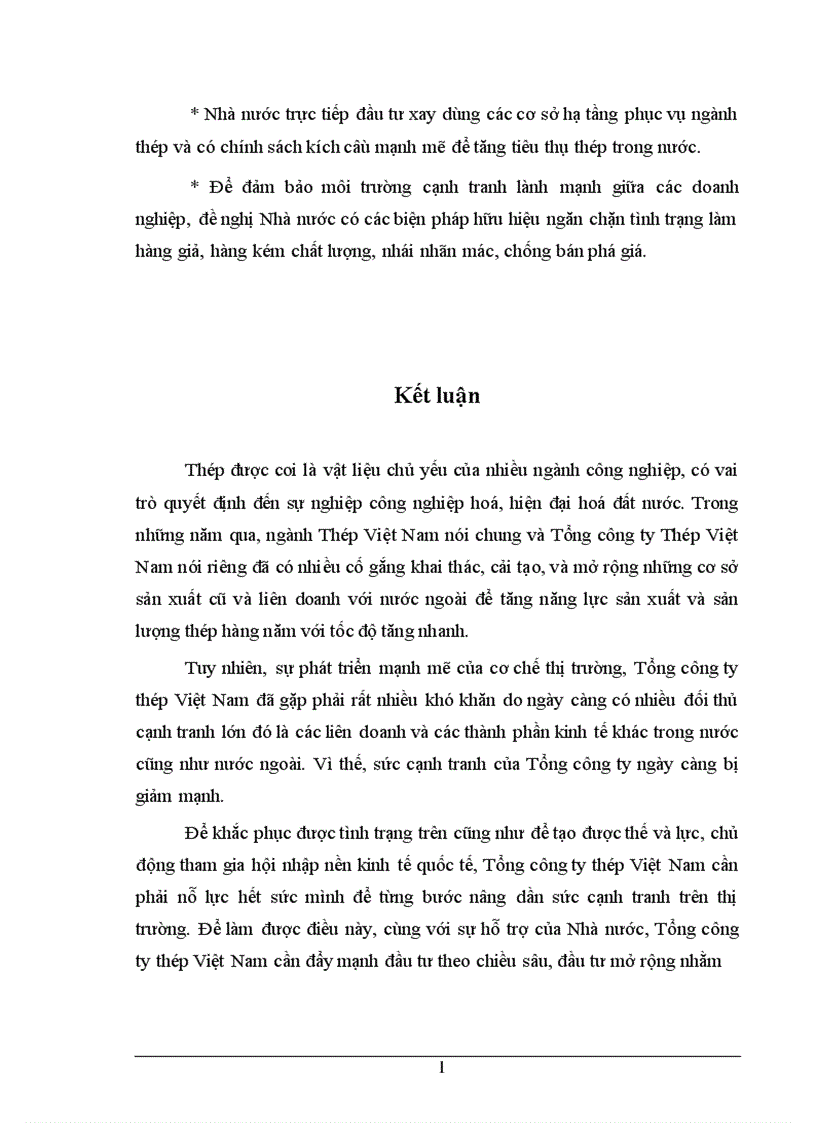 image for page Đầu tư nâng cao khả năng cạnh tranh của Tổng công ty thép Việt Nam 1