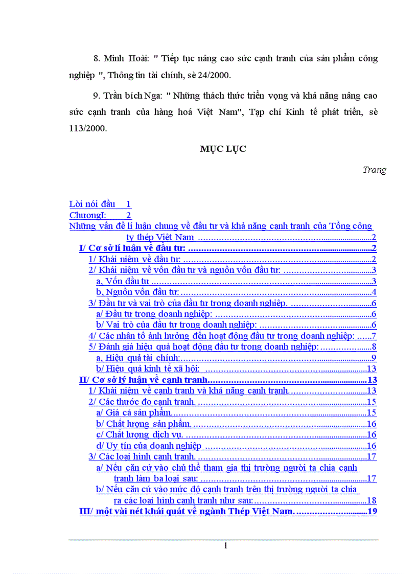 image for page Đầu tư nâng cao khả năng cạnh tranh của Tổng công ty thép Việt Nam 1