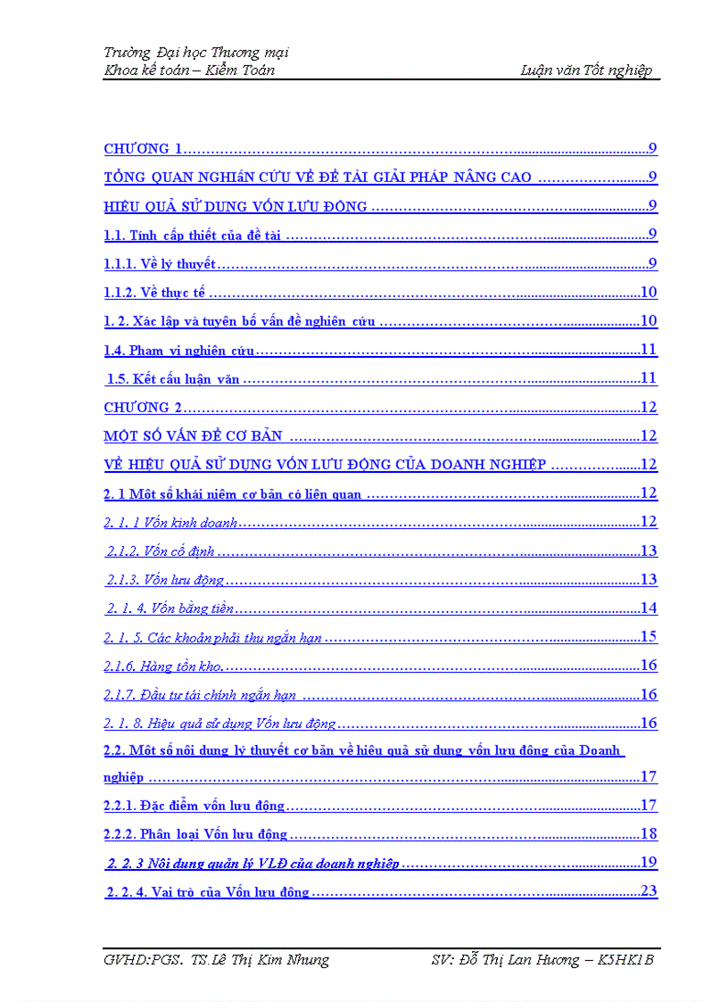 image for page Một số giải pháp nâng cao hiệu quả sử dụng Vốn lưu động của công ty TNHH Tùng Lâm 1