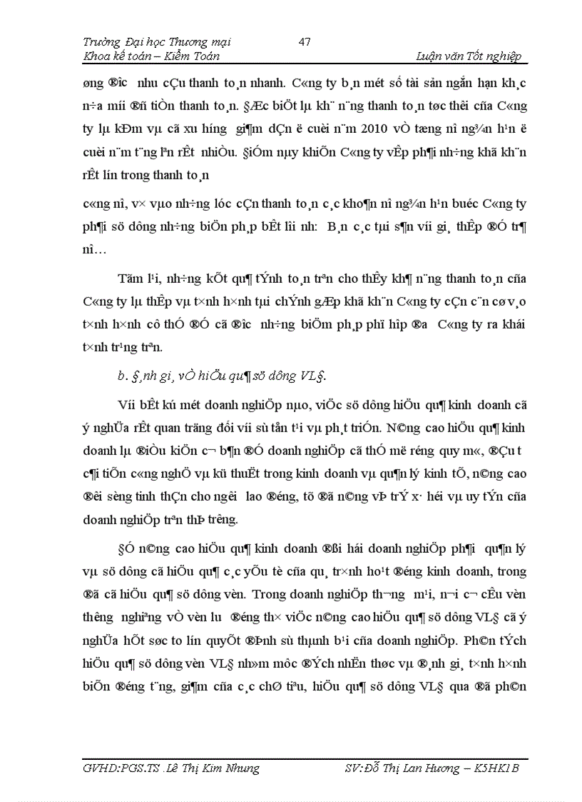 image for page Một số giải pháp nâng cao hiệu quả sử dụng Vốn lưu động của công ty TNHH Tùng Lâm 1