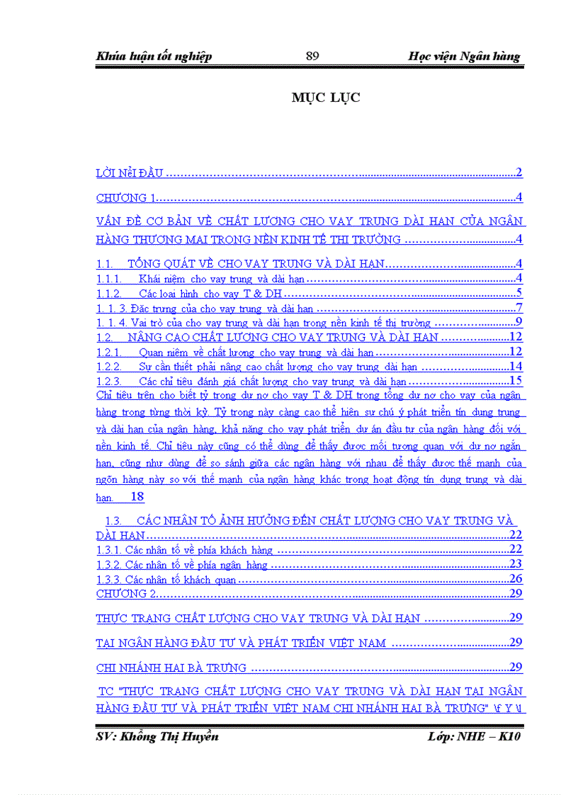 image for page Giải pháp nâng cao chất lượng cho vay trung và dài hạn tại Ngân hàng Đầu tư và phát triển Việt Nam chi nhánh Hai Bà Trưng 1