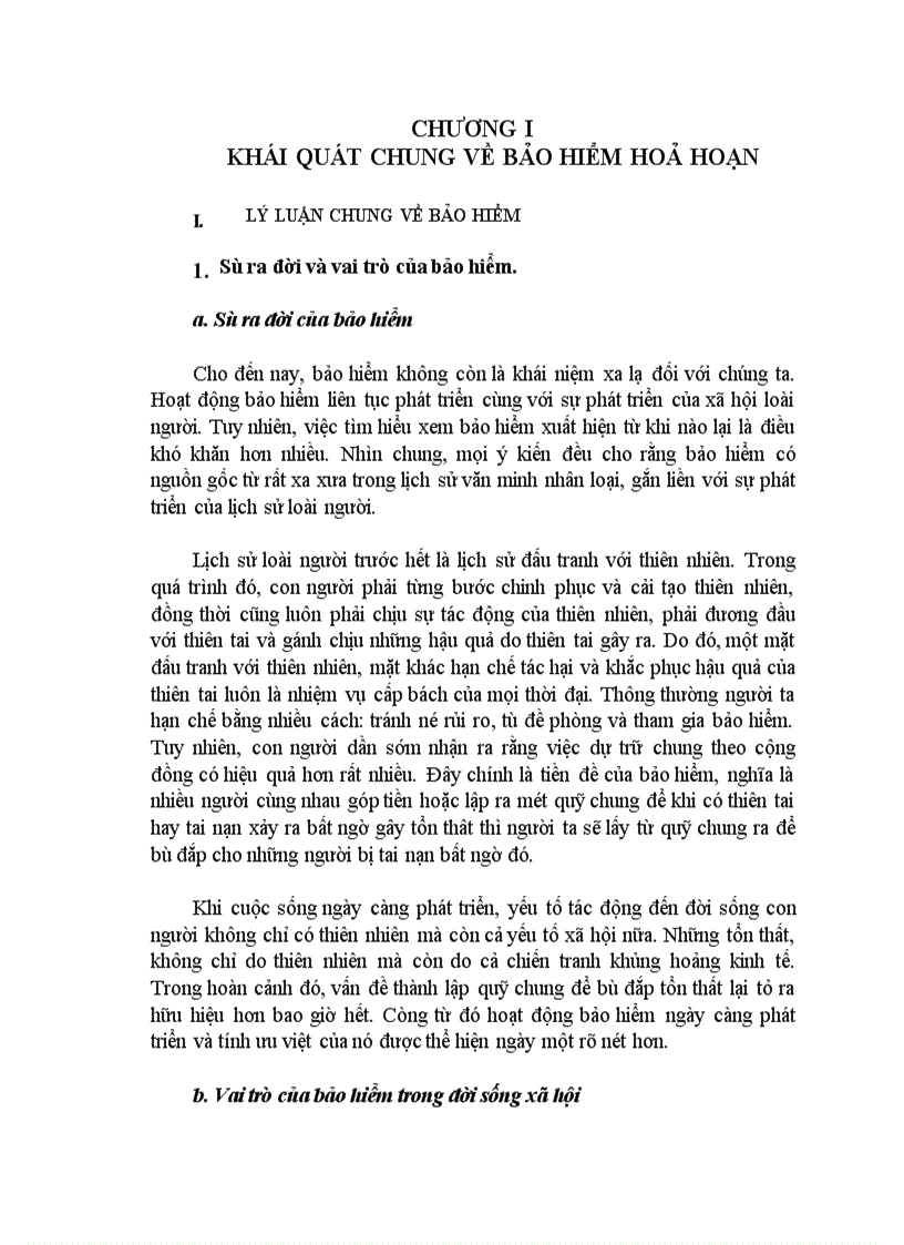 Một số giải pháp nhằm nâng cao hiệu quả kinh doanh nghiệp vụ bảo hiểm hoả hoạn tại công ty bảo hiểm Hà nội 1