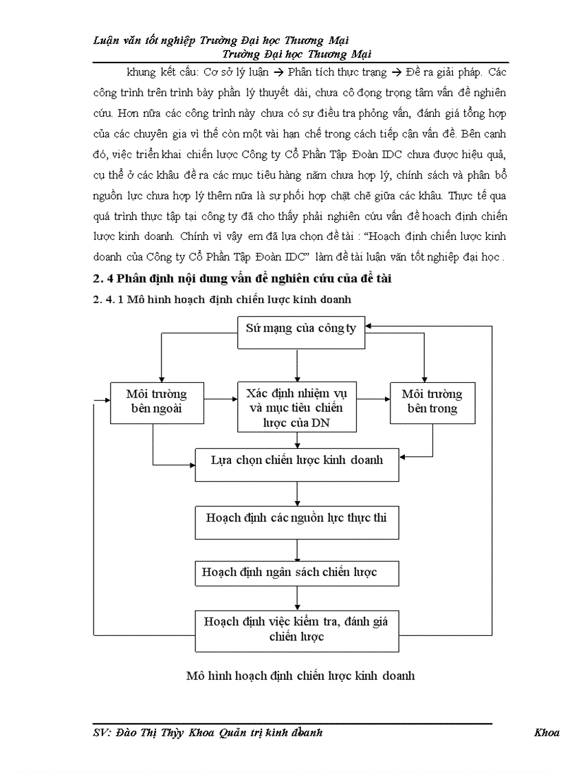 image for page Hoạch định chiến lược kinh doanh của Công ty Cổ Phần Tập Đoàn IDC 1