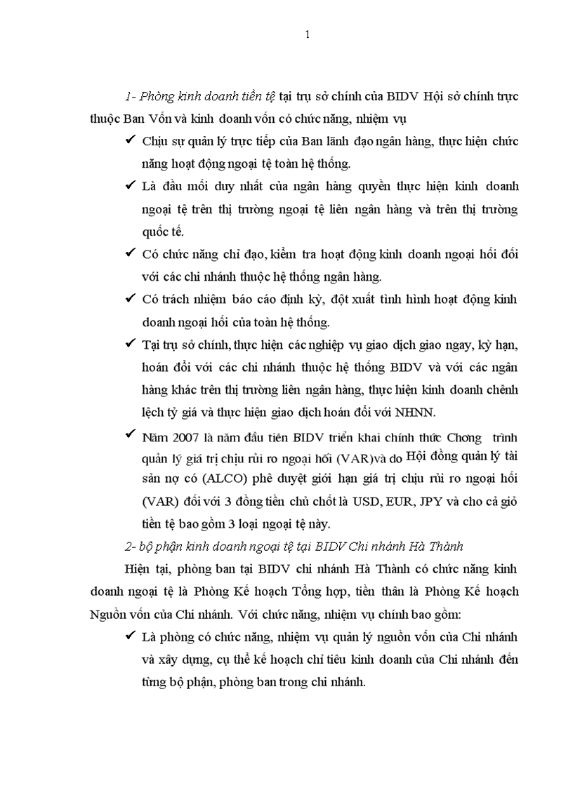 image for page Giải pháp nâng cao hiệu quả kinh doanh ngoại hối của Chi nhánh Ngân hàng Đầu tư và Phát triển Hà Thành