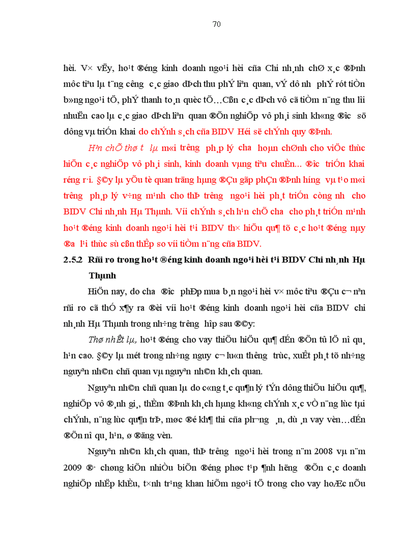 image for page Giải pháp nâng cao hiệu quả kinh doanh ngoại hối của Chi nhánh Ngân hàng Đầu tư và Phát triển Hà Thành