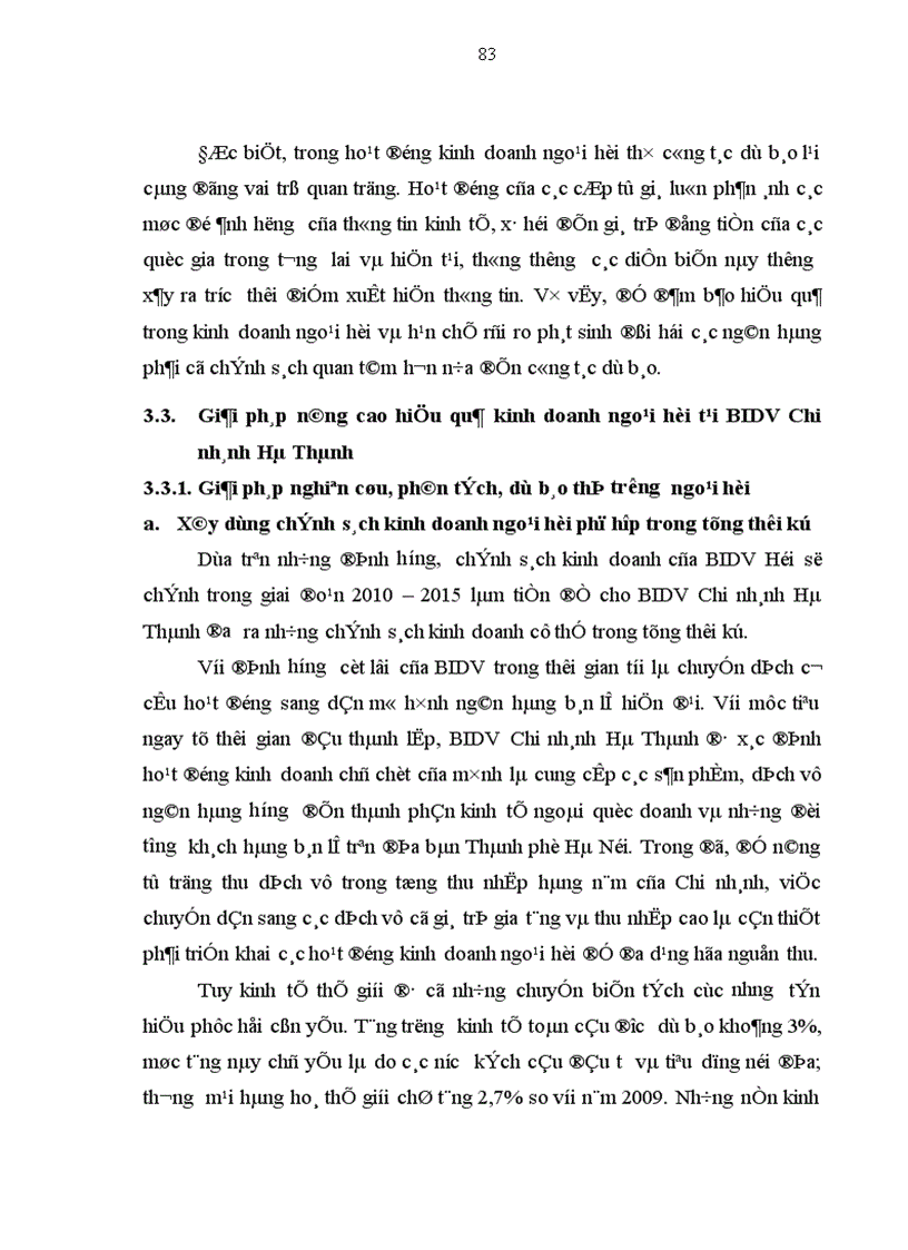 image for page Giải pháp nâng cao hiệu quả kinh doanh ngoại hối của Chi nhánh Ngân hàng Đầu tư và Phát triển Hà Thành