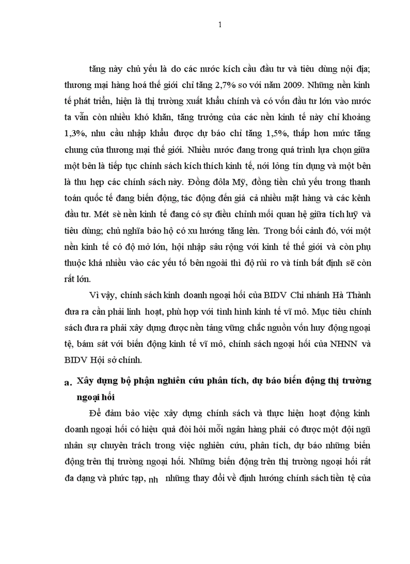 image for page Giải pháp nâng cao hiệu quả kinh doanh ngoại hối của Chi nhánh Ngân hàng Đầu tư và Phát triển Hà Thành