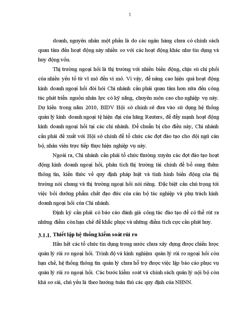 image for page Giải pháp nâng cao hiệu quả kinh doanh ngoại hối của Chi nhánh Ngân hàng Đầu tư và Phát triển Hà Thành