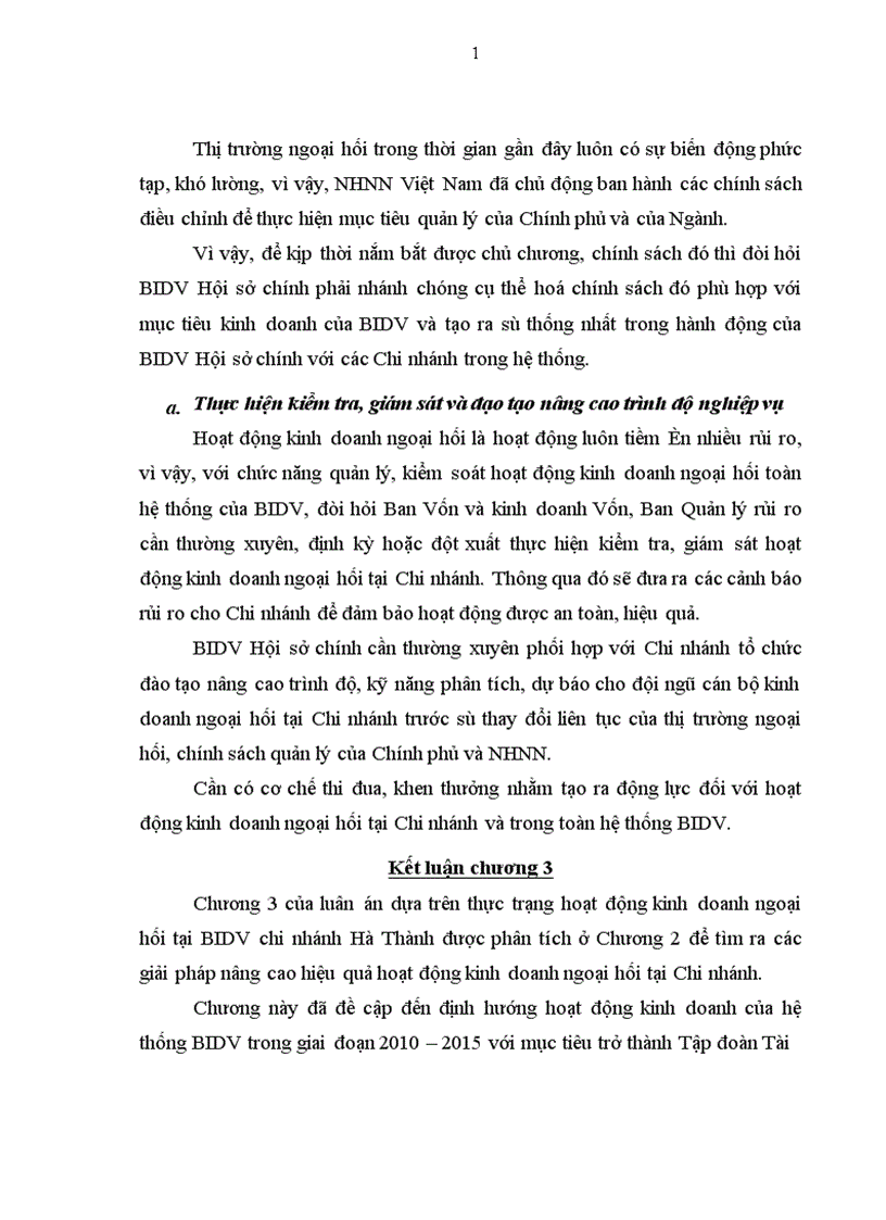 image for page Giải pháp nâng cao hiệu quả kinh doanh ngoại hối của Chi nhánh Ngân hàng Đầu tư và Phát triển Hà Thành
