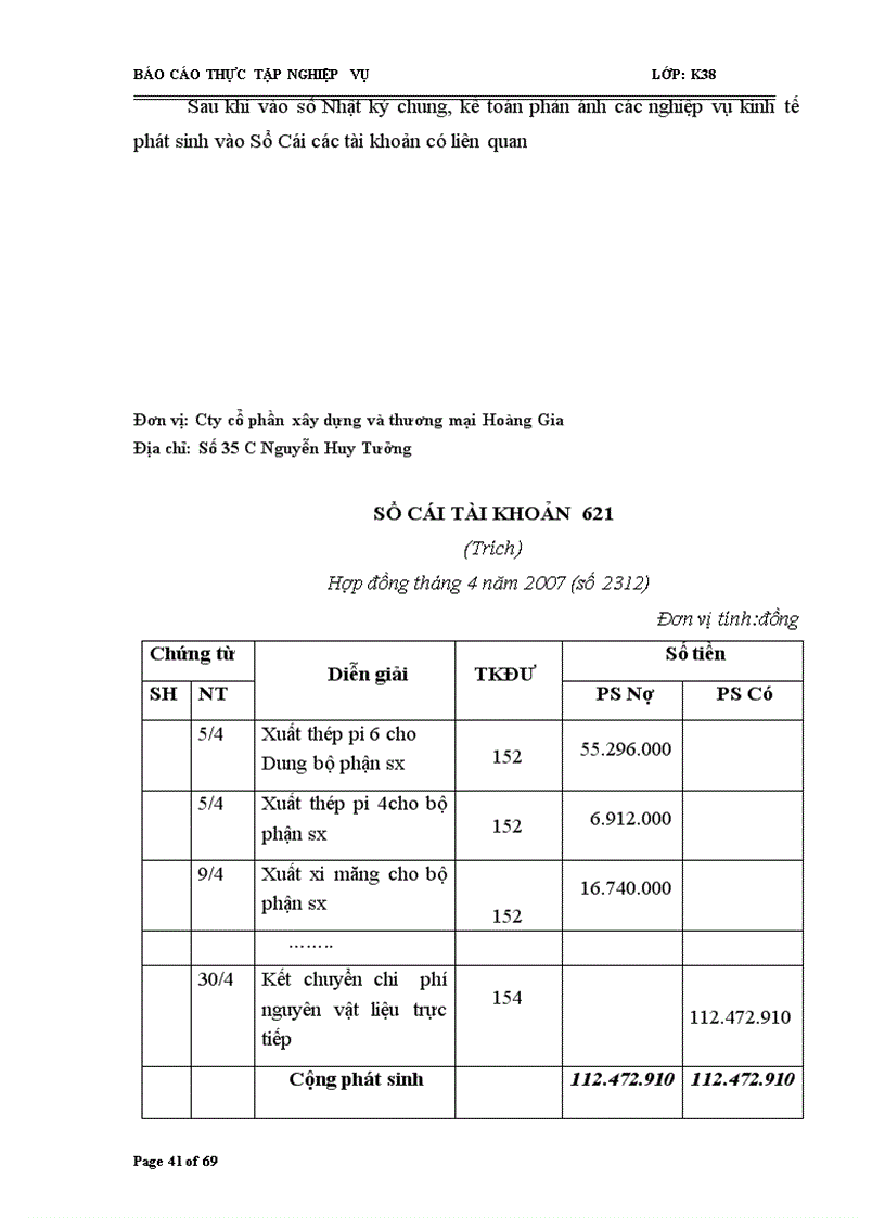 image for page Thực trạng kế toán chi phí sản xuất và tính giá thành sản phẩm tại Công ty cổ phần xây dựng và thương mại Hoàng Gia
