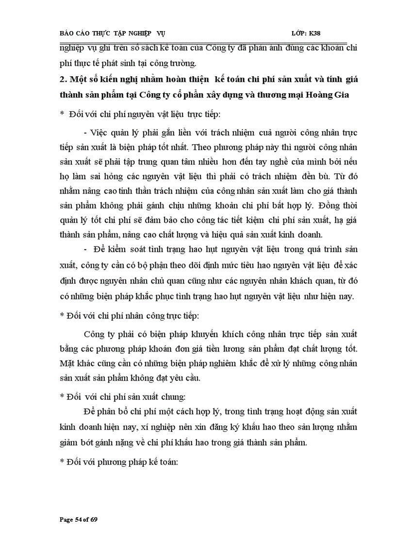image for page Thực trạng kế toán chi phí sản xuất và tính giá thành sản phẩm tại Công ty cổ phần xây dựng và thương mại Hoàng Gia