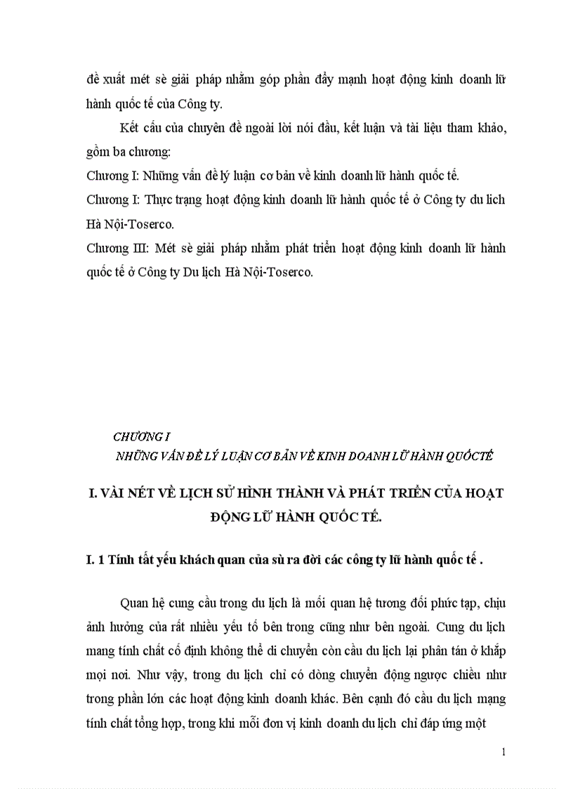 image for page Một số giải pháp nhằm phát triển hoạt động kinh doanh lữ hành quốc tế tại Công ty Du lịch Hà Nội Toserco 1