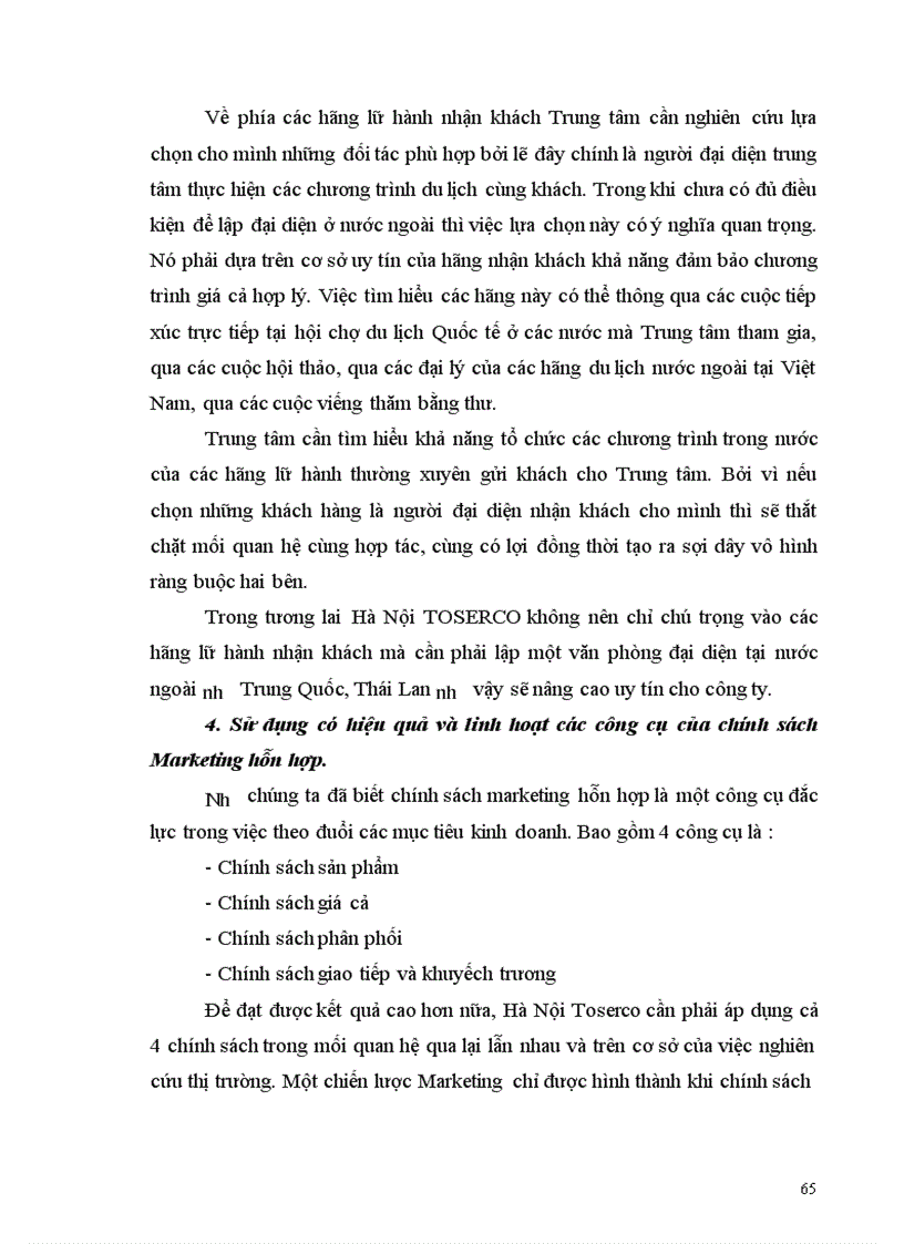 image for page Một số giải pháp nhằm phát triển hoạt động kinh doanh lữ hành quốc tế tại Công ty Du lịch Hà Nội Toserco 1