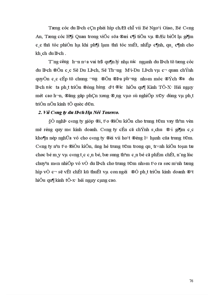 image for page Một số giải pháp nhằm phát triển hoạt động kinh doanh lữ hành quốc tế tại Công ty Du lịch Hà Nội Toserco 1